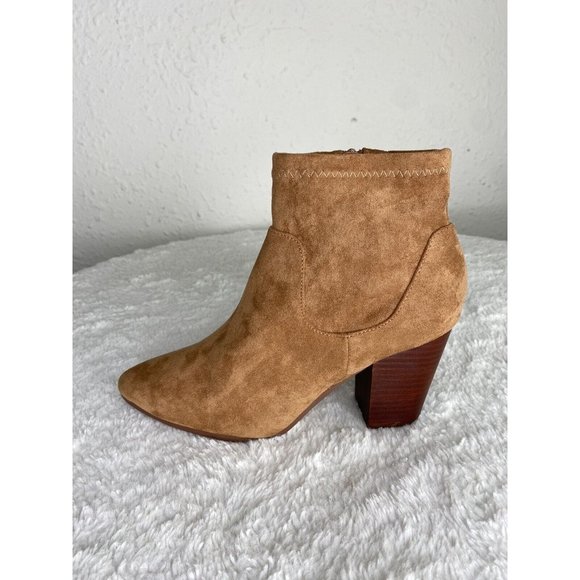 Aldo women’s Chelsea ankle boots booties tan pointed toe zipper closure size 8.5 - Picture 6 of 14